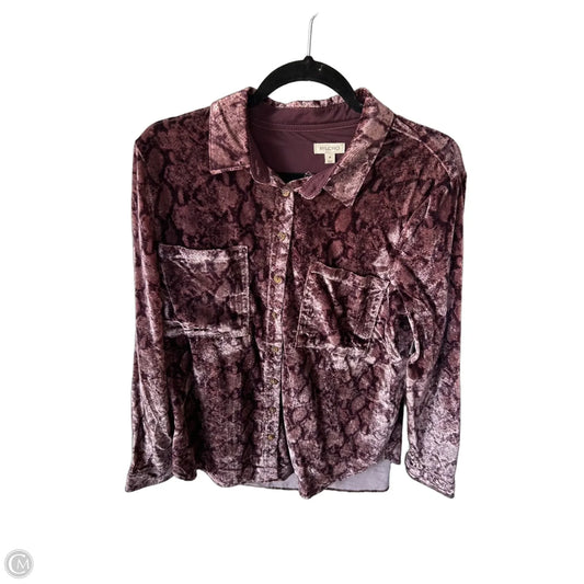 Top Long Sleeve By Pilcro In Purple, Size: M