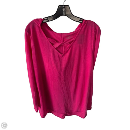 Top Long Sleeve By Lane Bryant In Pink, Size: 1x