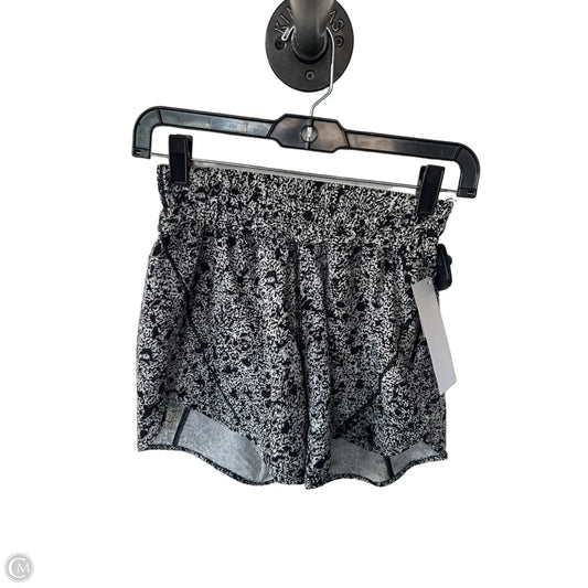 Athletic Shorts By Lululemon In Black & White, Size: 4