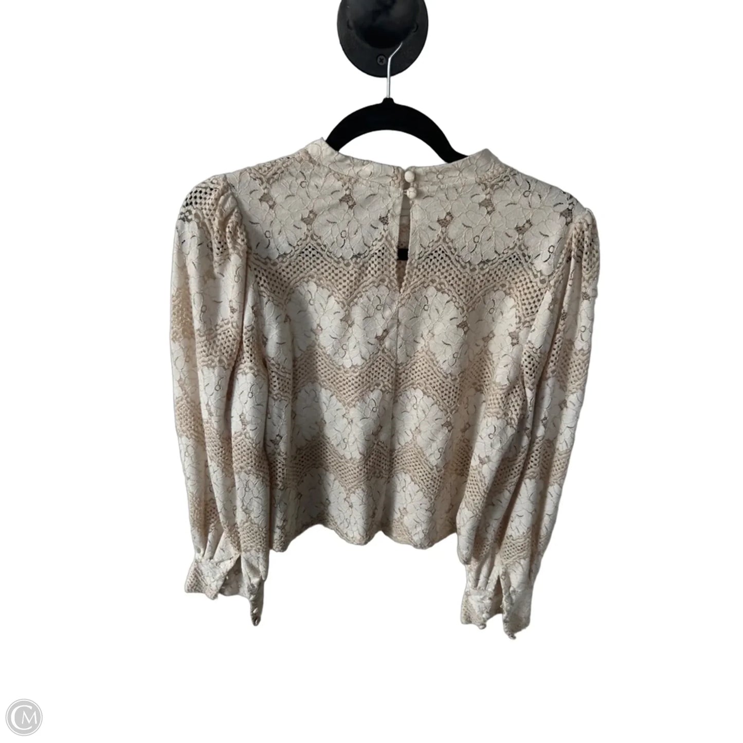 Top Long Sleeve By Dolan Left Coast In Tan, Size: M