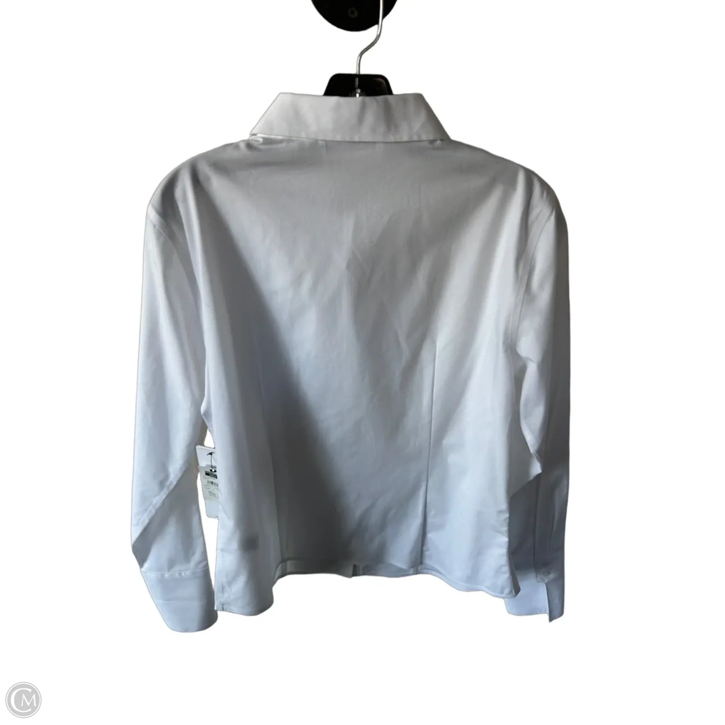 Top Long Sleeve By Calvin Klein In White, Size: M
