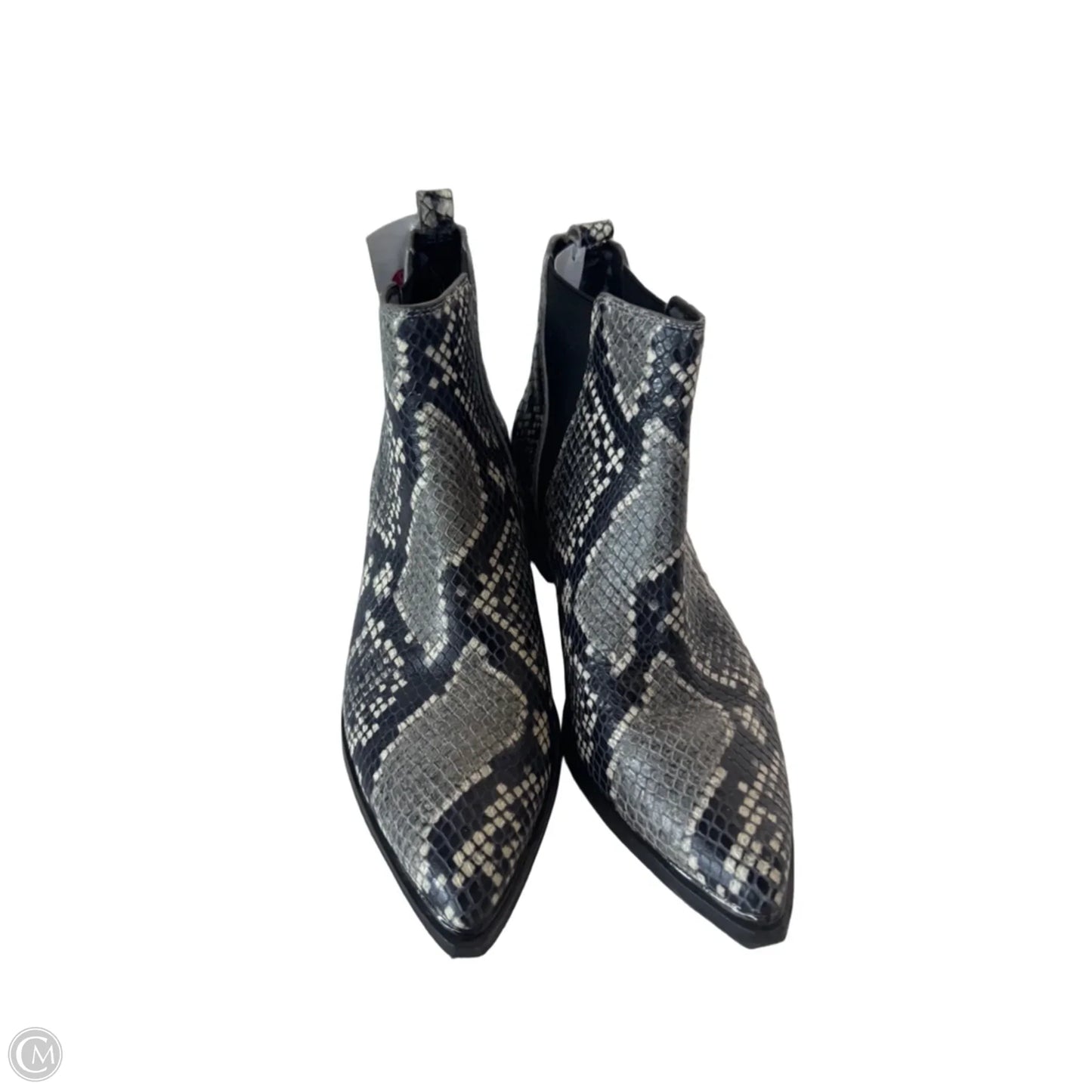 Boots Ankle Heels By Marc Fisher In Snakeskin Print, Size: 5.5