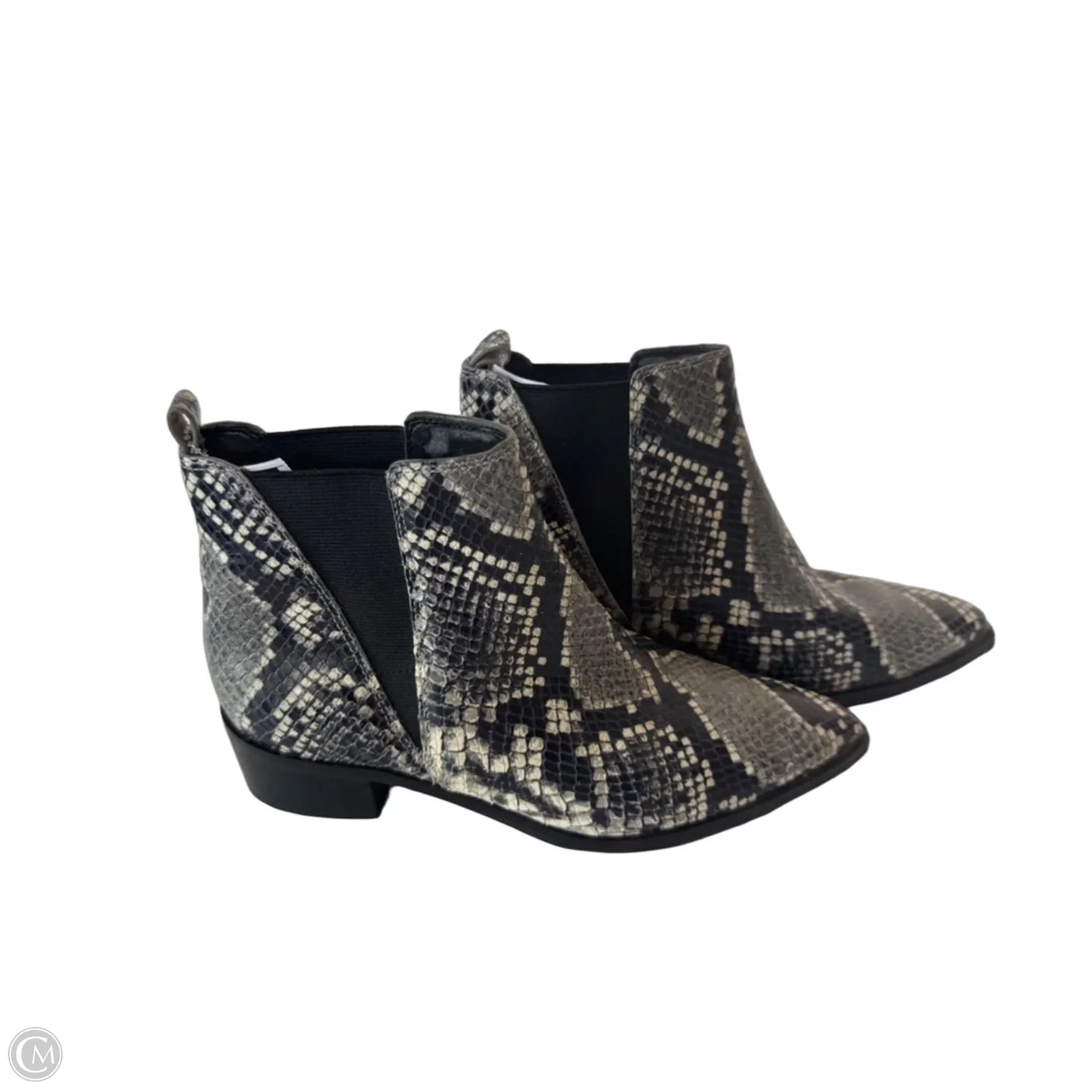 Boots Ankle Heels By Marc Fisher In Snakeskin Print, Size: 5.5