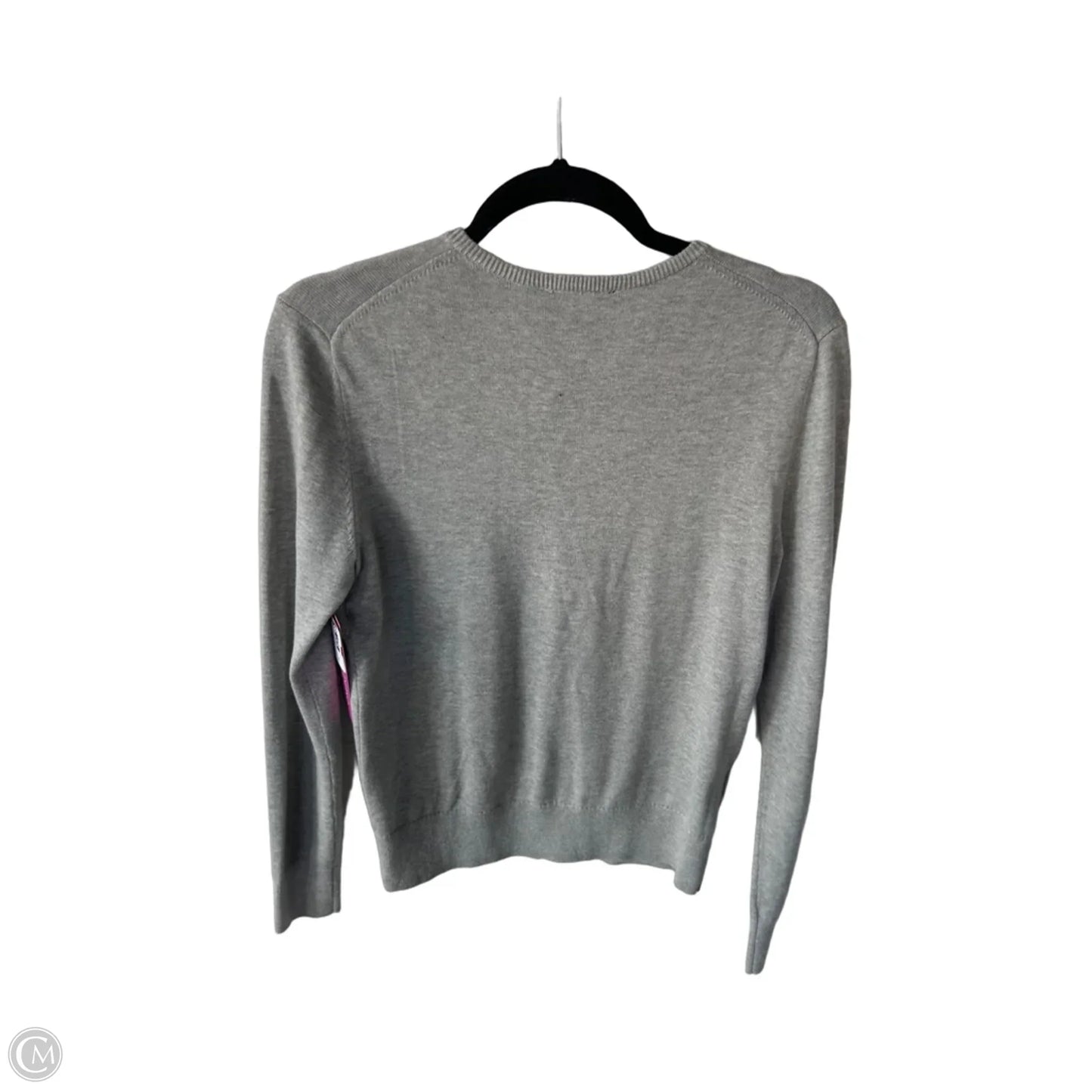 Sweater Cardigan By Ann Taylor In Grey, Size: M