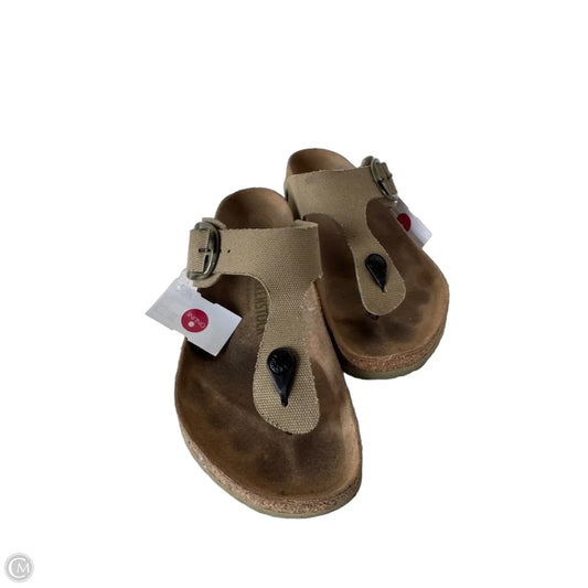 Sandals Flats By Birkenstock In Tan, Size: 9