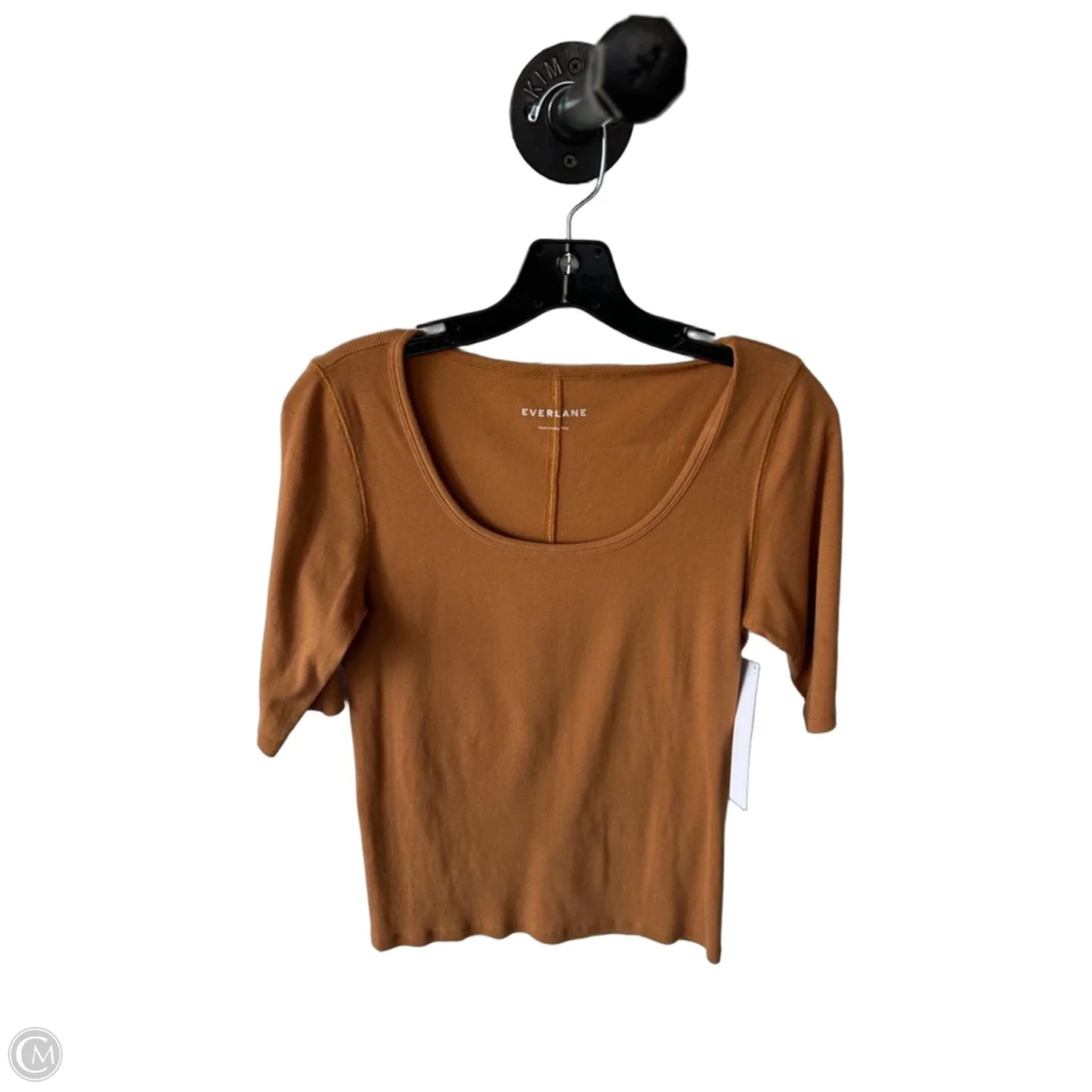 Top Short Sleeve By Everlane In Orange, Size: L