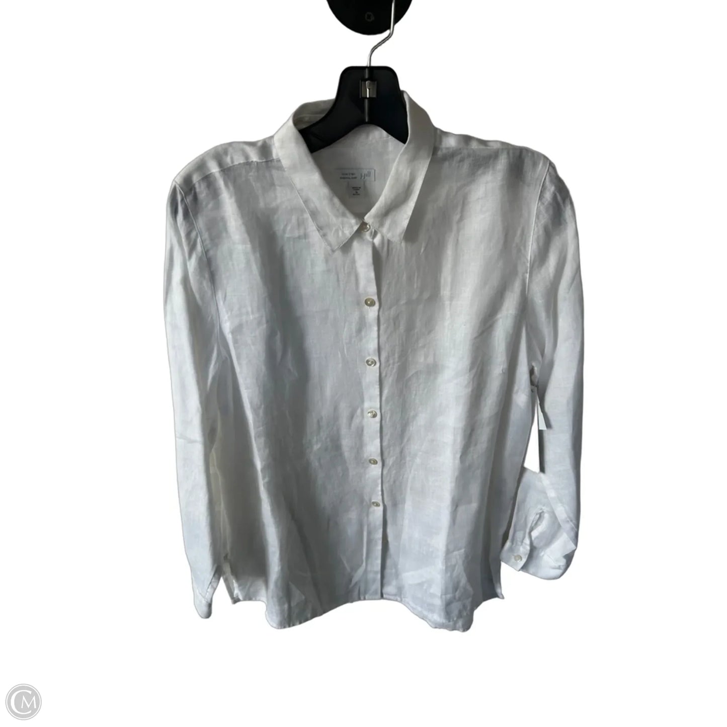 Top Long Sleeve By J. Jill In White, Size: Mp