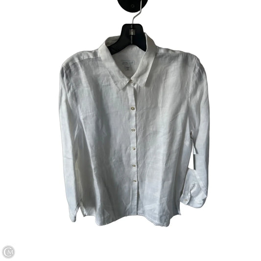 Top Long Sleeve By J. Jill In White, Size: Mp