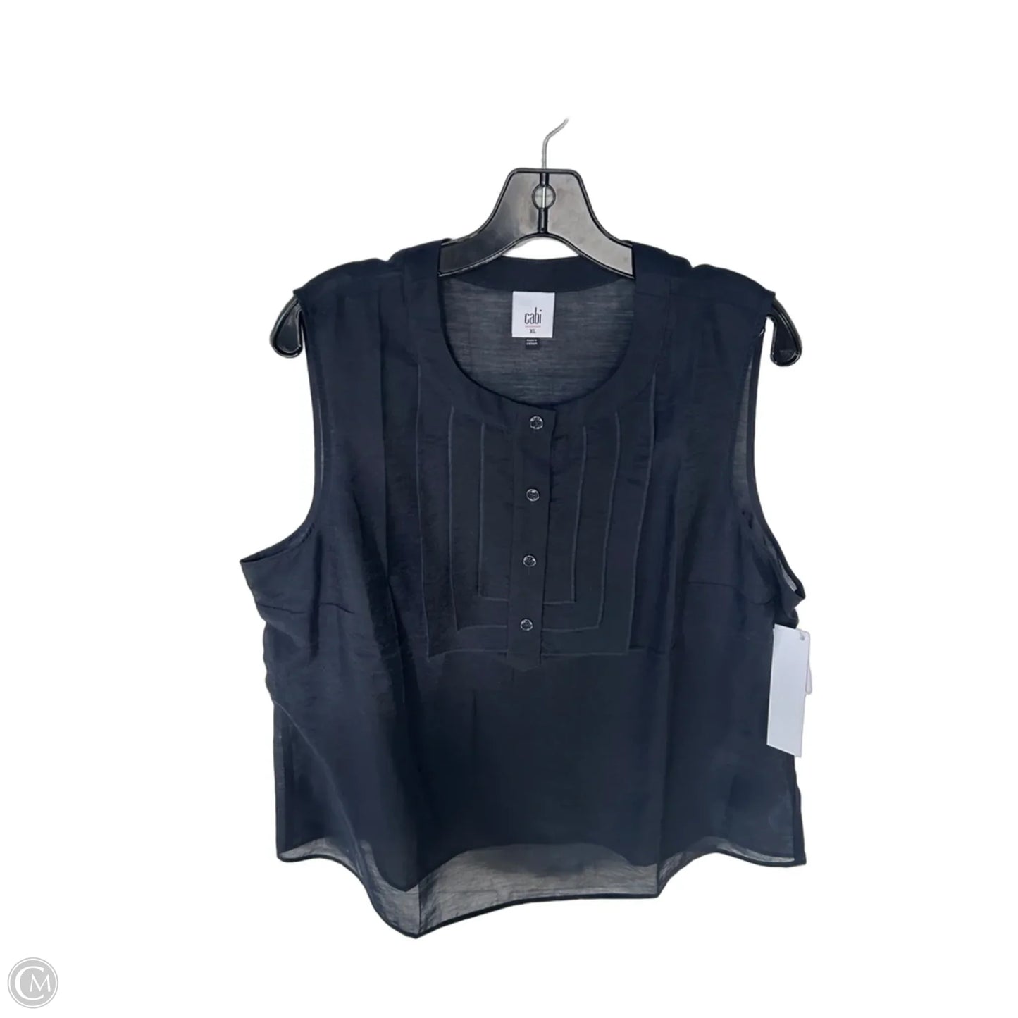 Top Sleeveless By Cabi In Navy, Size: Xl