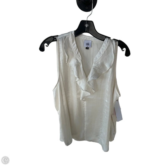 Top Sleeveless By Cabi In Cream, Size: Xl