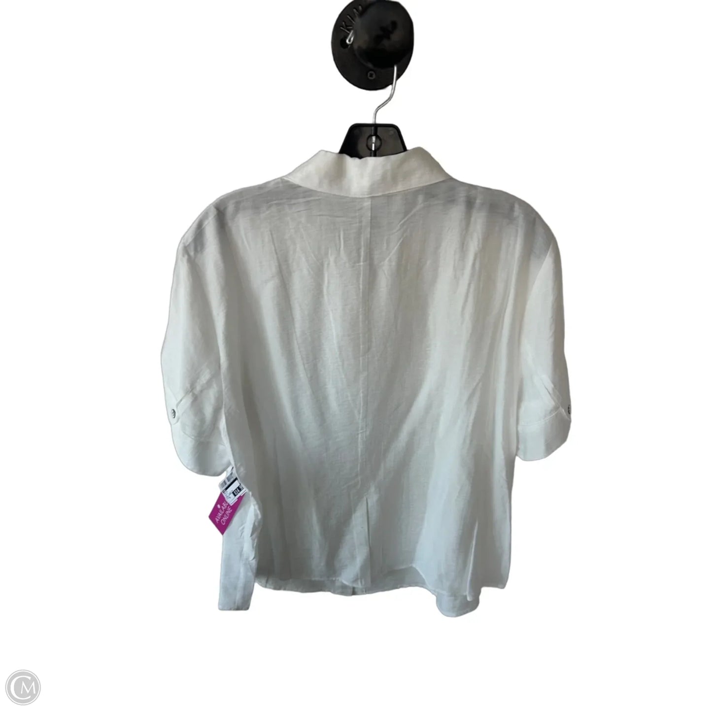 Top Short Sleeve By Cabi In White, Size: Xl