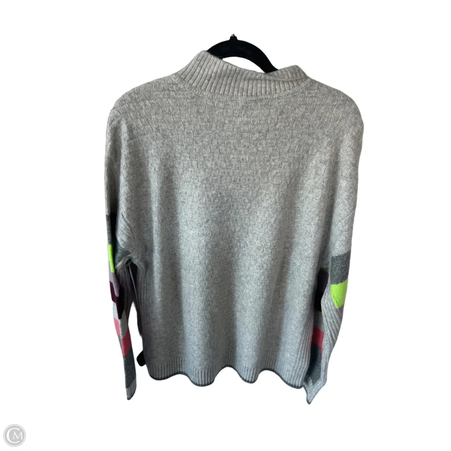 Sweater By Cabi In Grey & Tan, Size: L