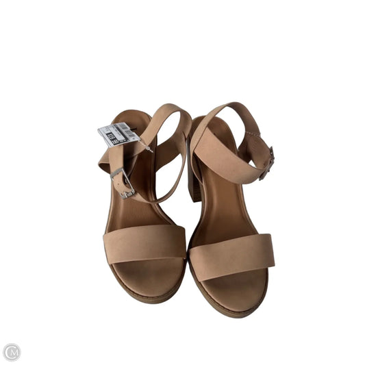Sandals Heels Block By Vici In Tan, Size: 7.5