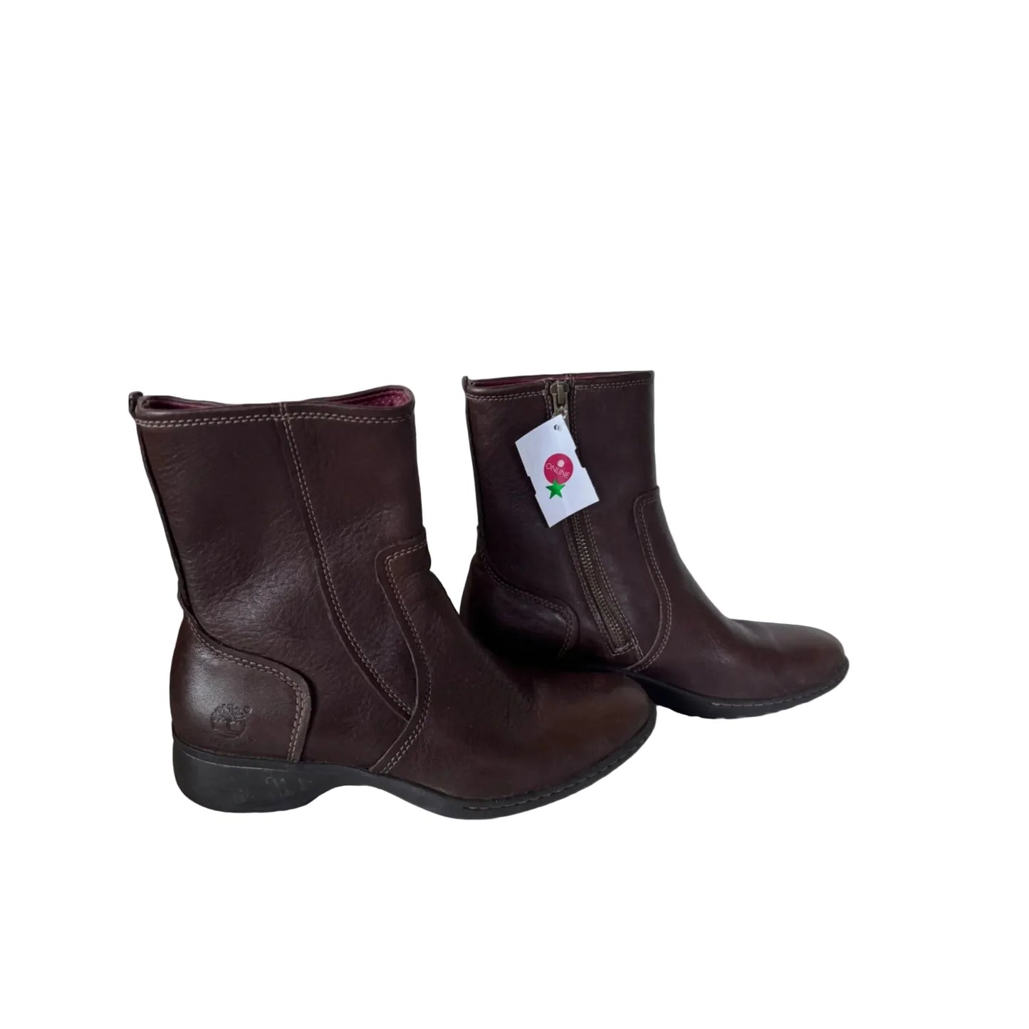 Boots Mid-calf Flats By Timberland In Brown, Size: 7