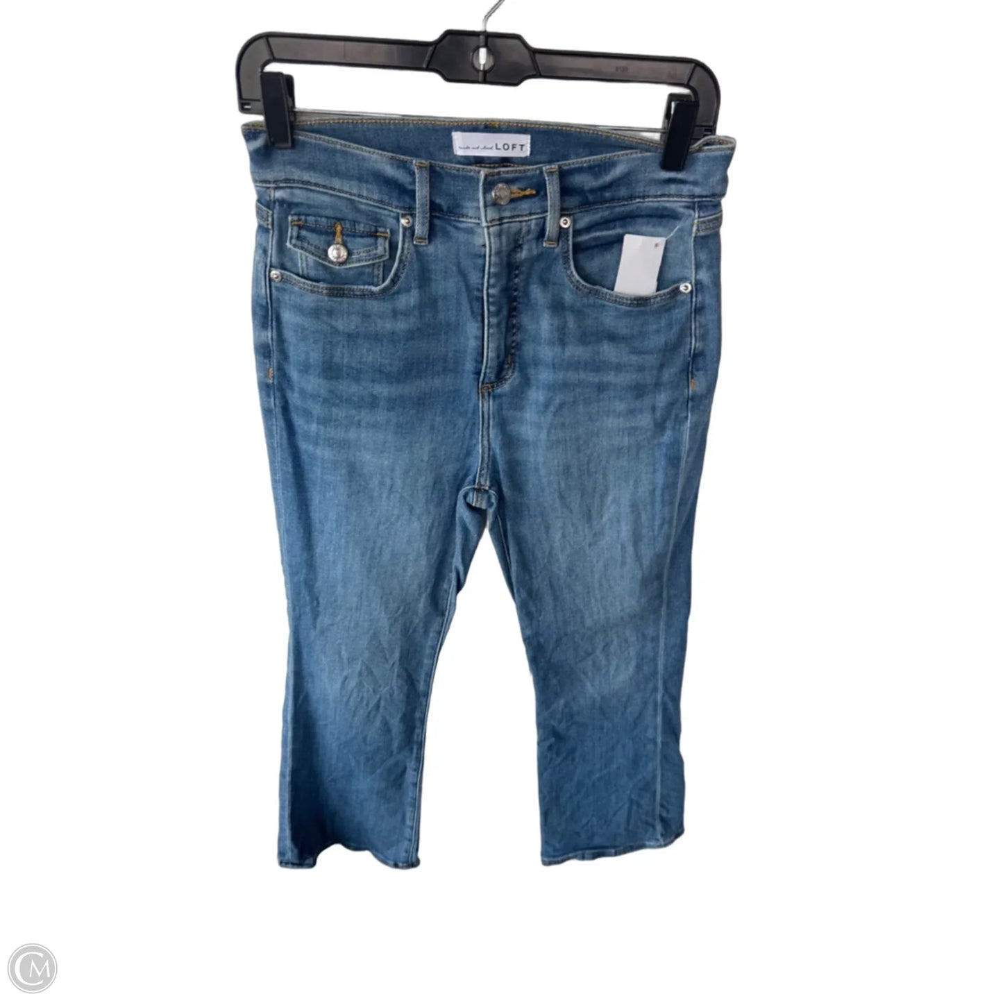 Jeans Cropped By Loft In Blue Denim, Size: 4