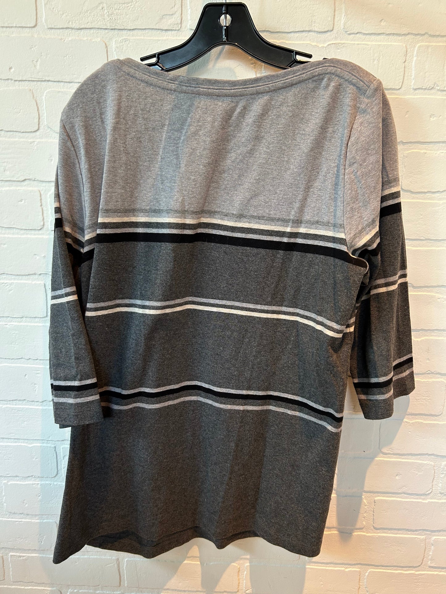 Grey Top 3/4 Sleeve Christopher And Banks, Size Xl