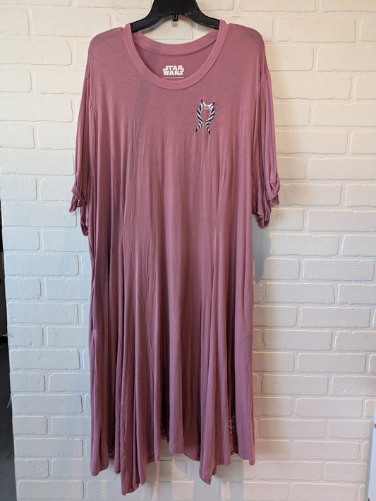 Dress Casual Midi By Clothes Mentor In Pink, Size: 4x