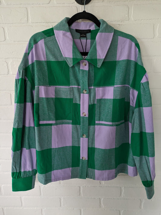 Green & Purple Top Long Sleeve Sanctuary, Size 1x