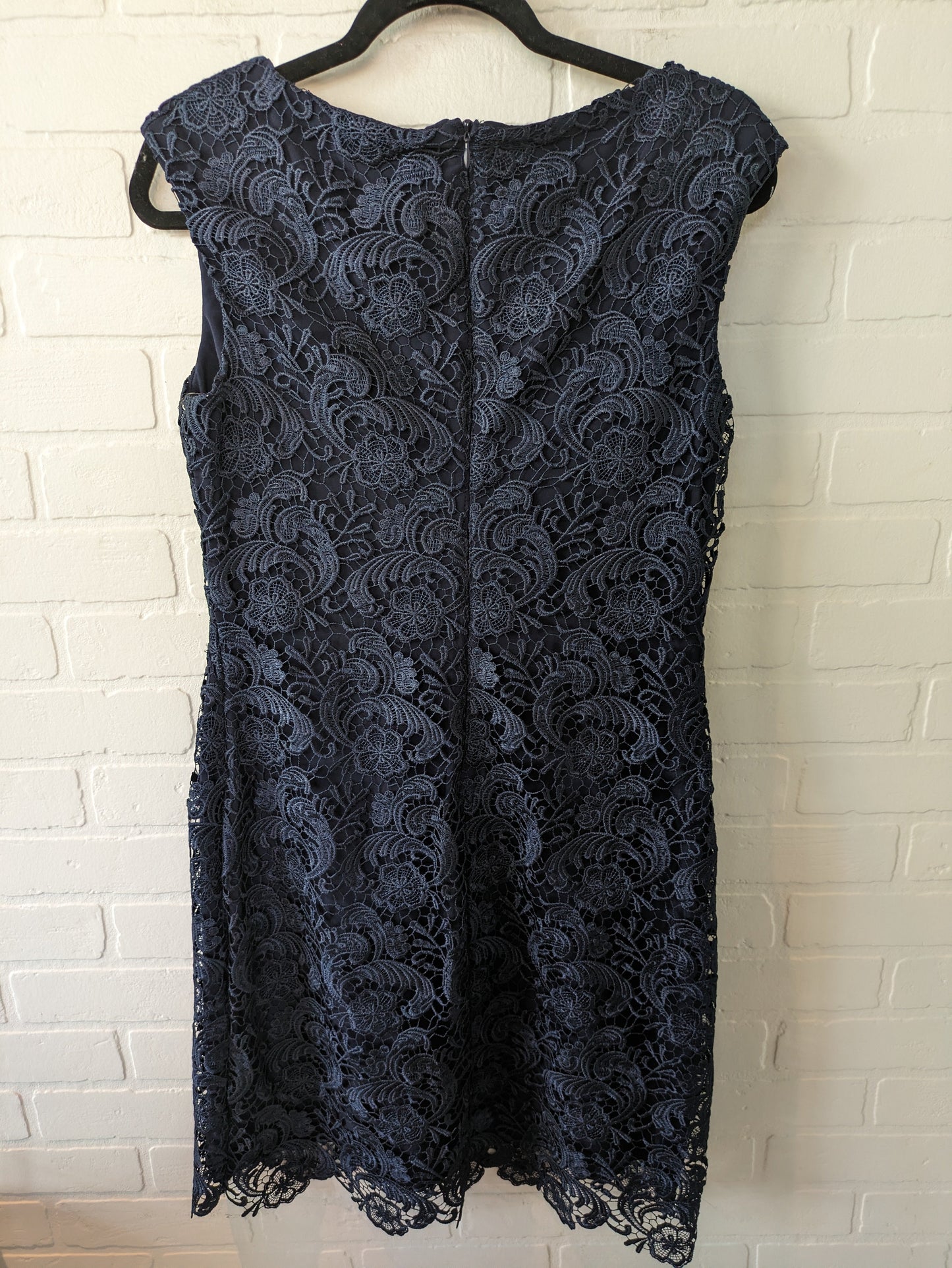 Navy Dress Party Midi Lauren By Ralph Lauren, Size M