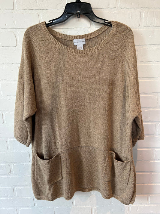 Tan Sweater Short Sleeve Soft Surroundings, Size L