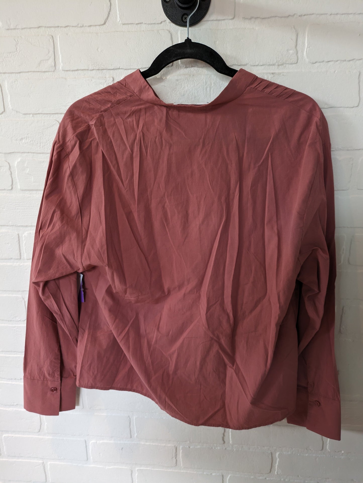 Red Blouse Long Sleeve Mng, Size Xs