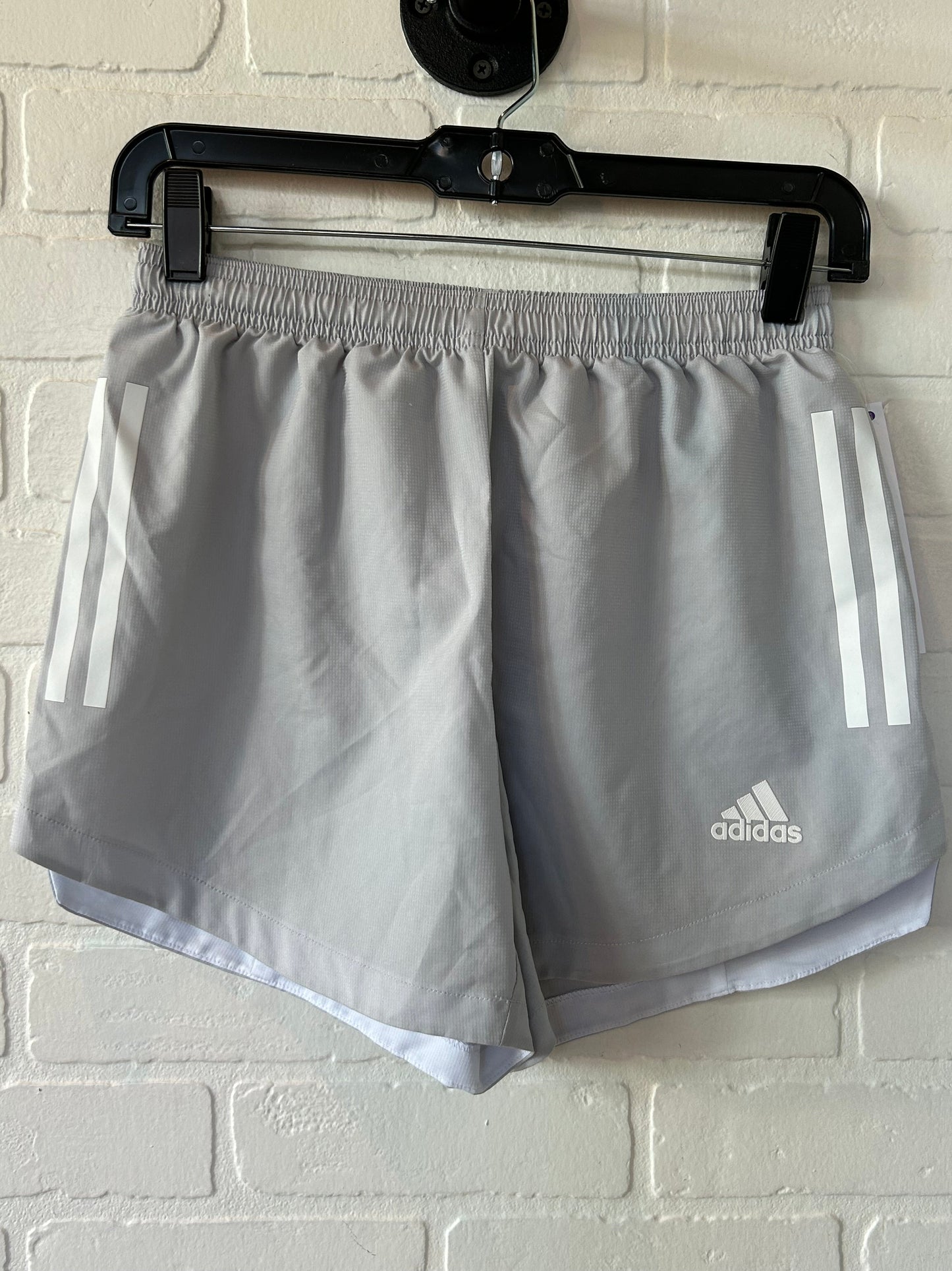 Grey & White Athletic Shorts Adidas, Size 4