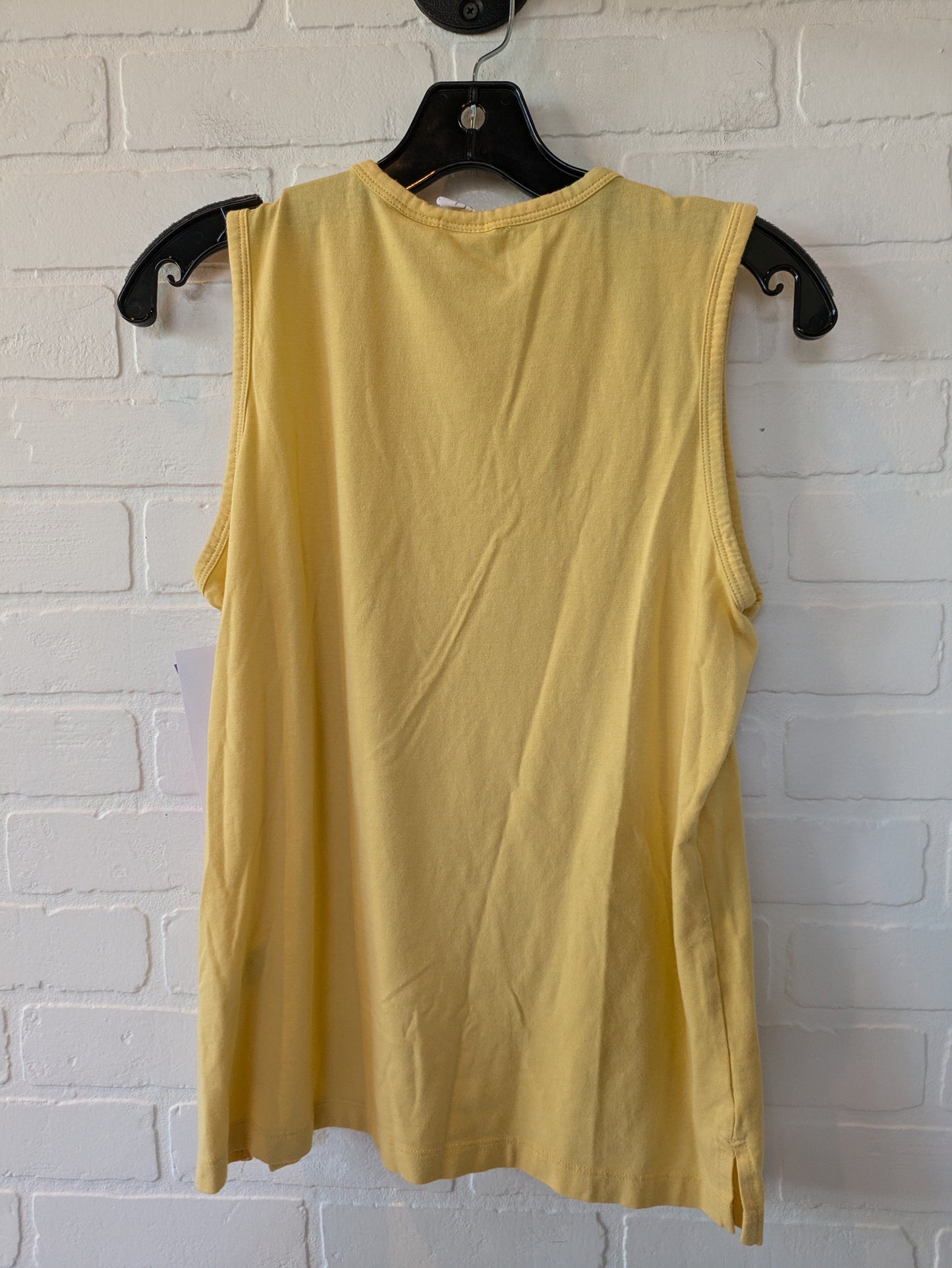 Yellow Top Sleeveless C And C, Size M