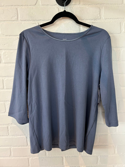 Blue Top 3/4 Sleeve Basic Cj Banks, Size Xl