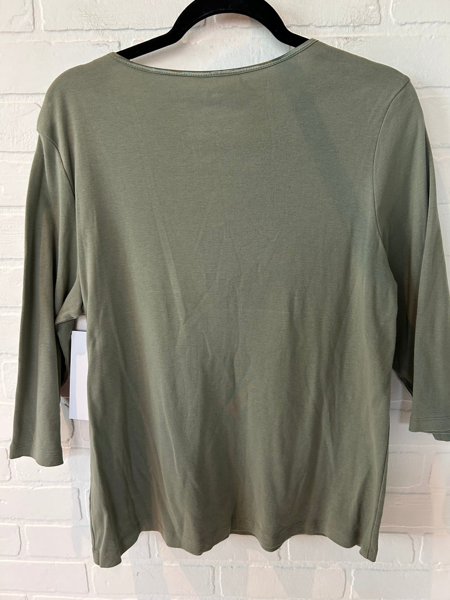 Green Top 3/4 Sleeve Basic Cj Banks, Size Xl