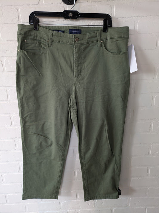 Green Jeans Straight Charter Club, Size 18