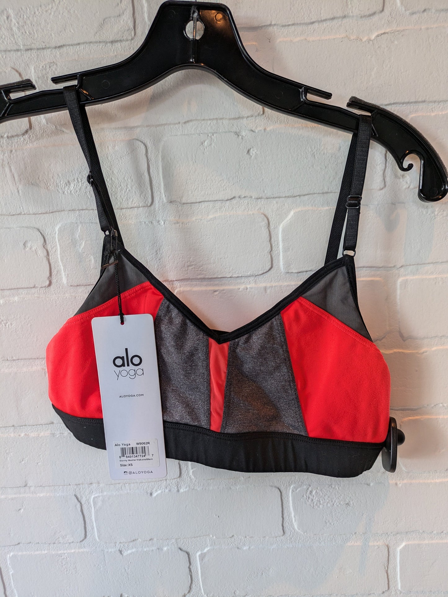 Black & Orange Athletic Bra Alo, Size Xs