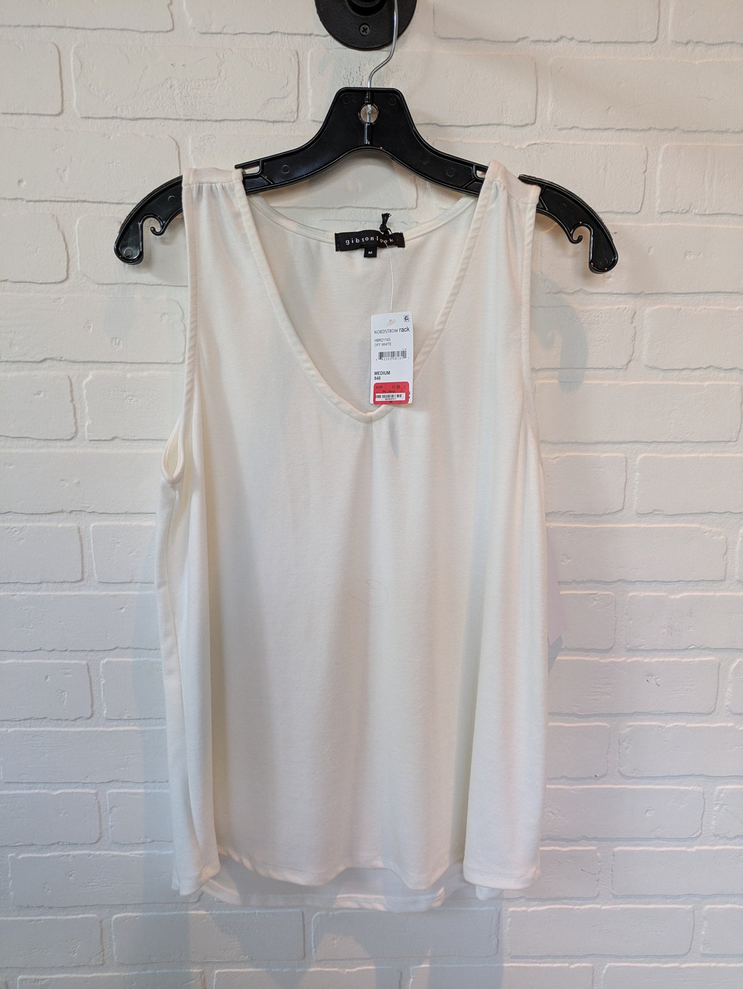 White Top Sleeveless Basic Clothes Mentor, Size M