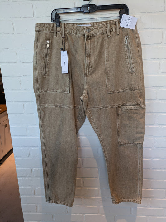 Tan Denim Pants Cargo & Utility Top Shop, Size 14