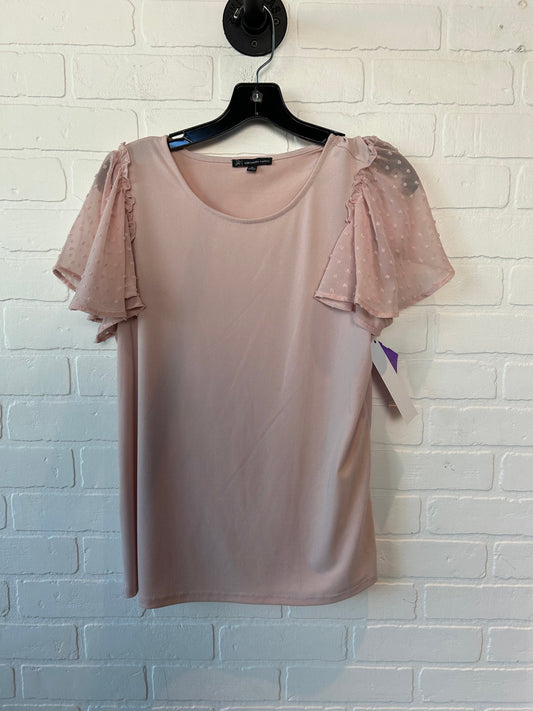Pink Blouse Short Sleeve Adrianna Papell, Size M