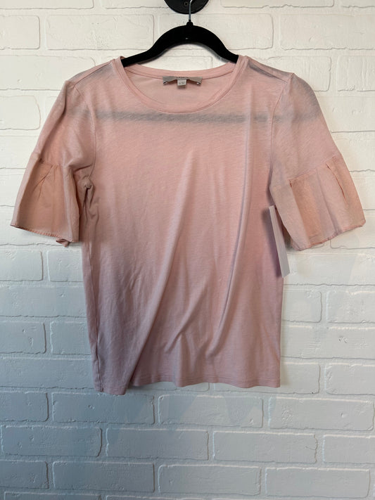 Pink Top Short Sleeve Loft, Size Xs