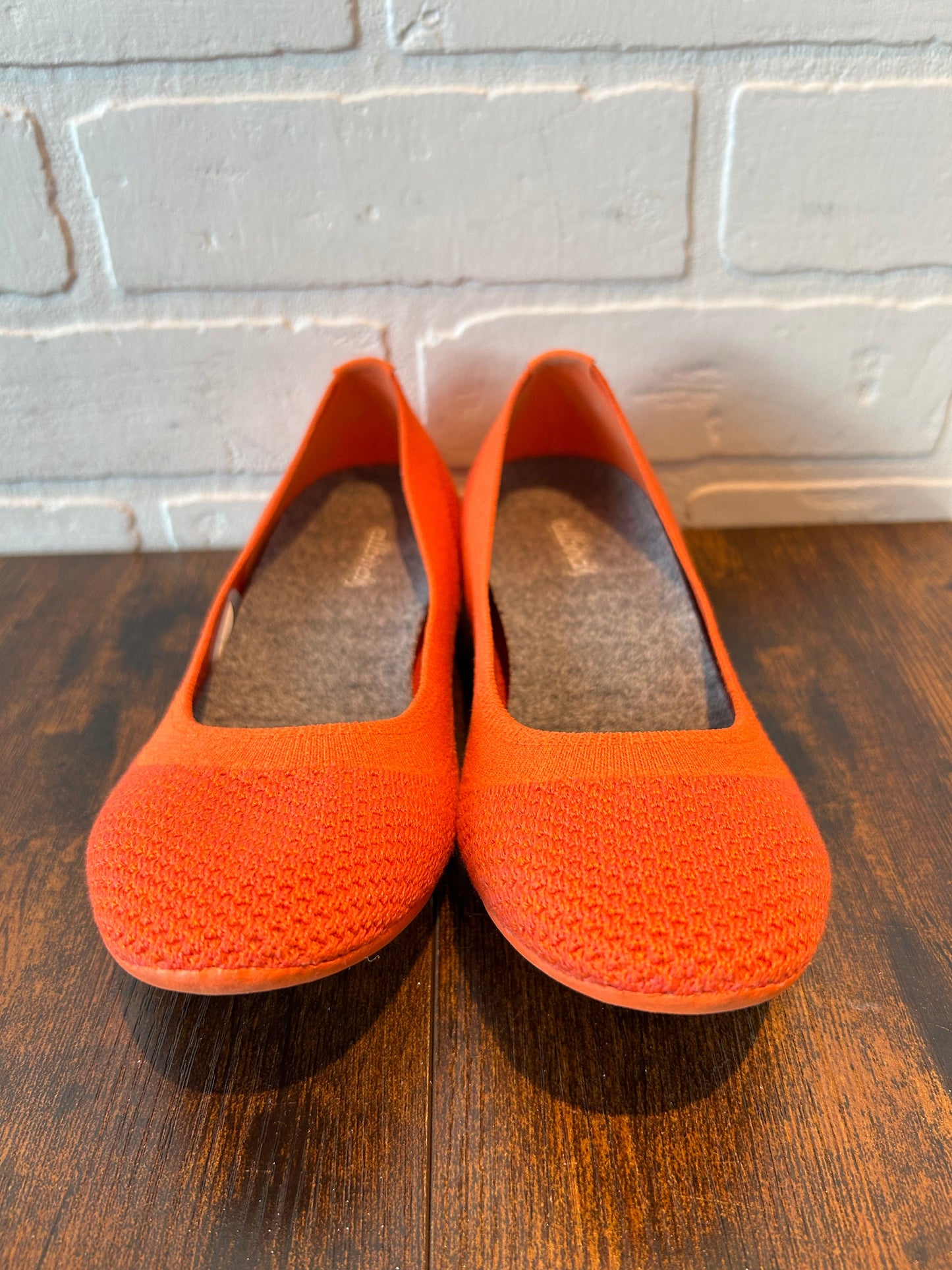 Orange Shoes Flats Allbirds, Size 6