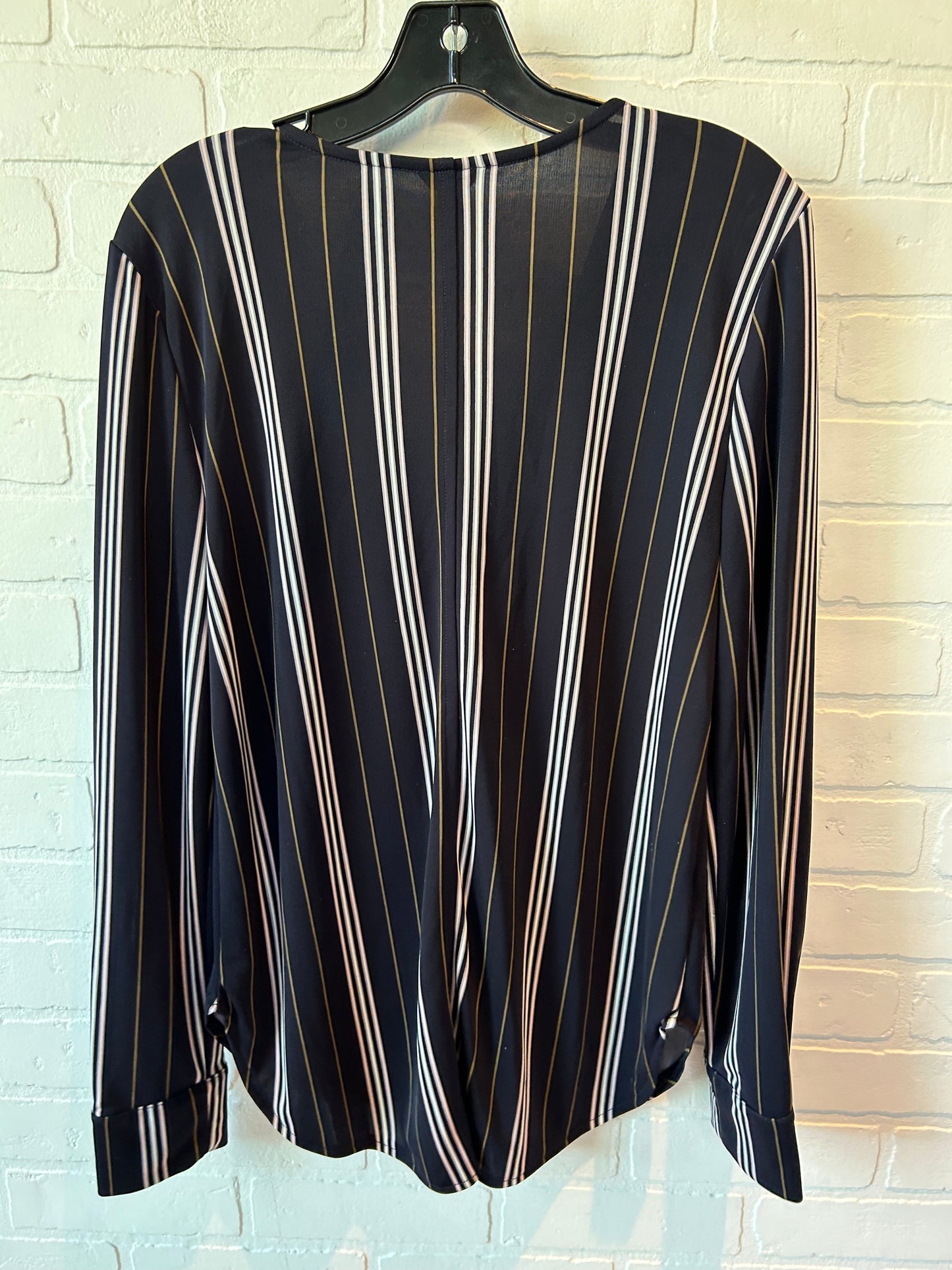 Navy Blouse Long Sleeve Ann Taylor, Size M