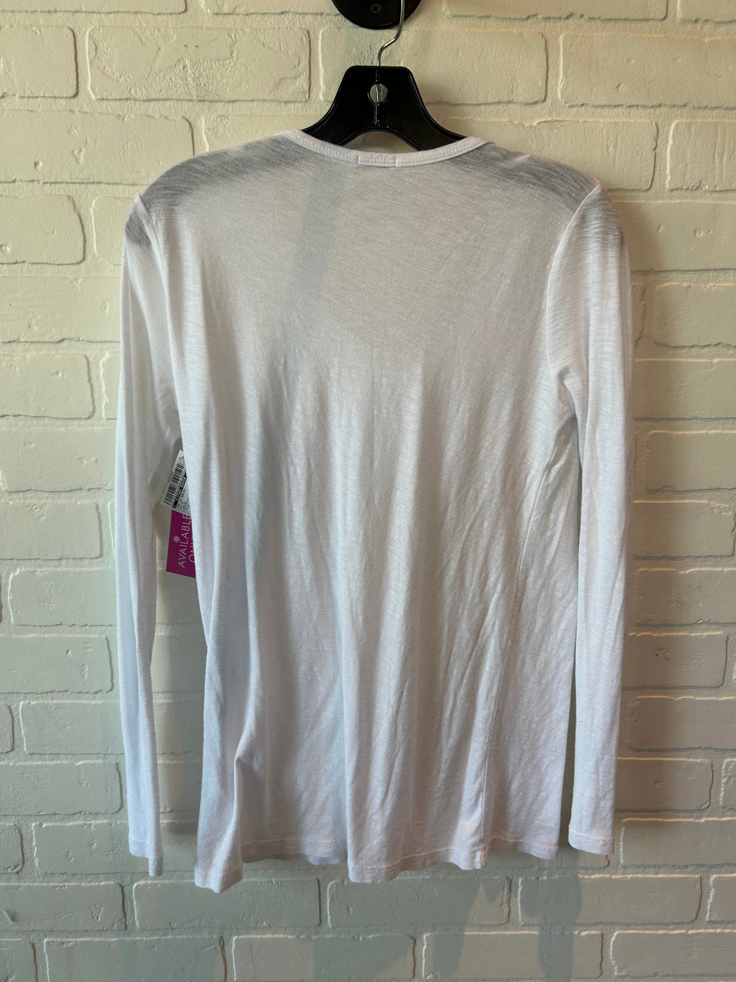 White Top Long Sleeve Basic Clothes Mentor, Size S