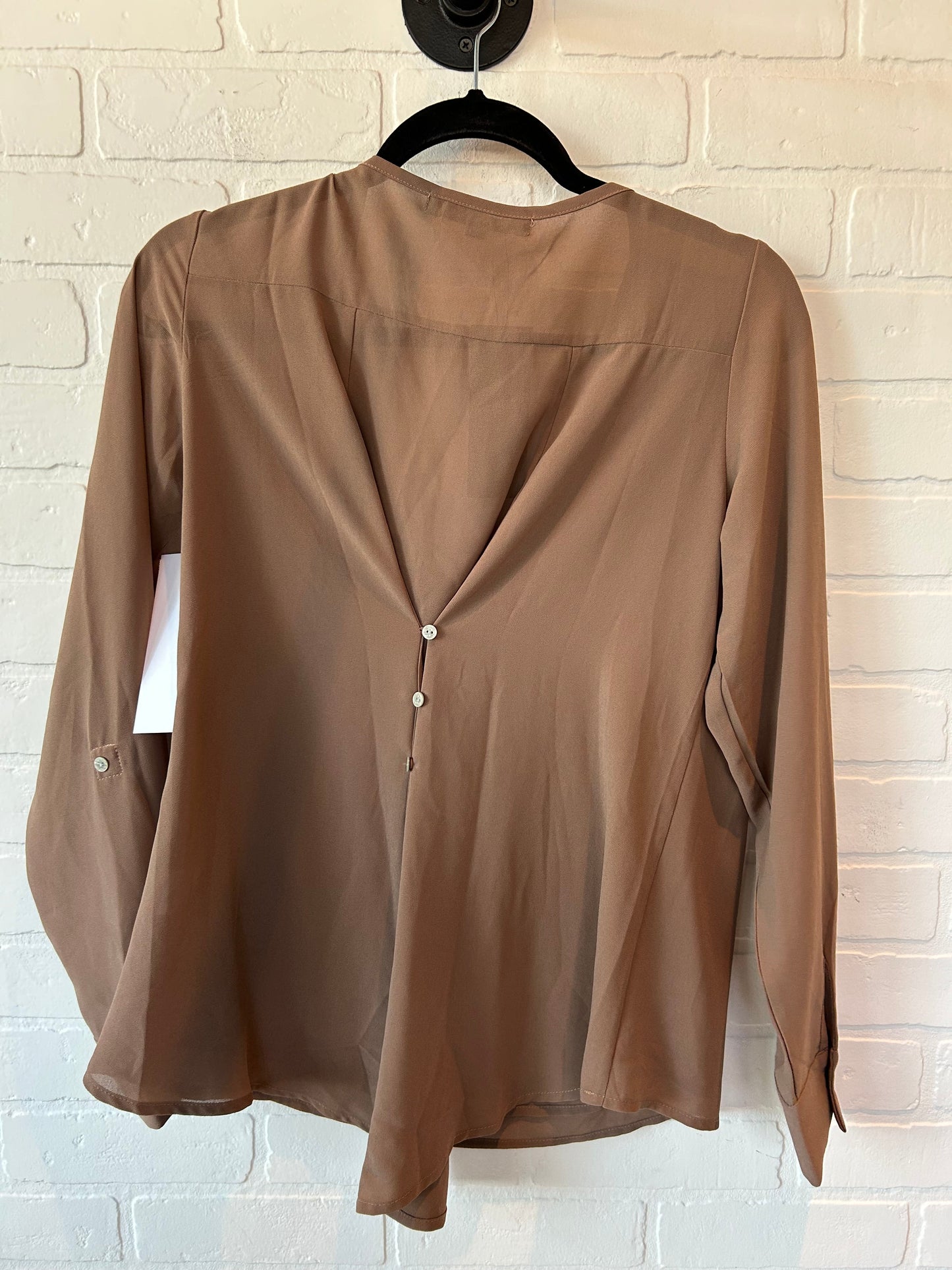 Brown Top Long Sleeve by CHOIES , Size L