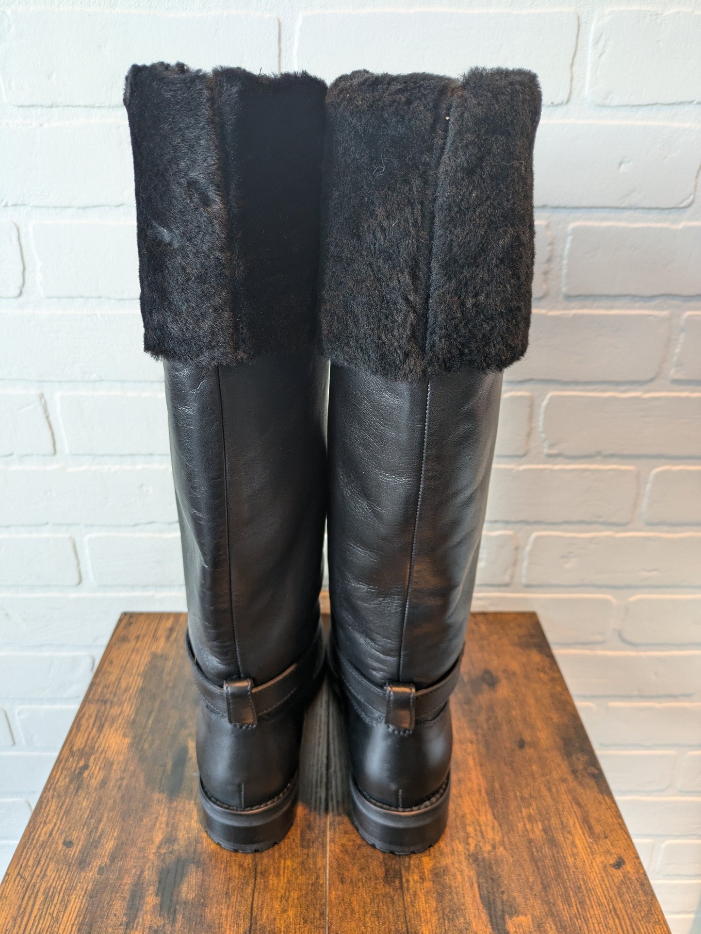 Black Boots Luxury Designer Versace, Size 5.5