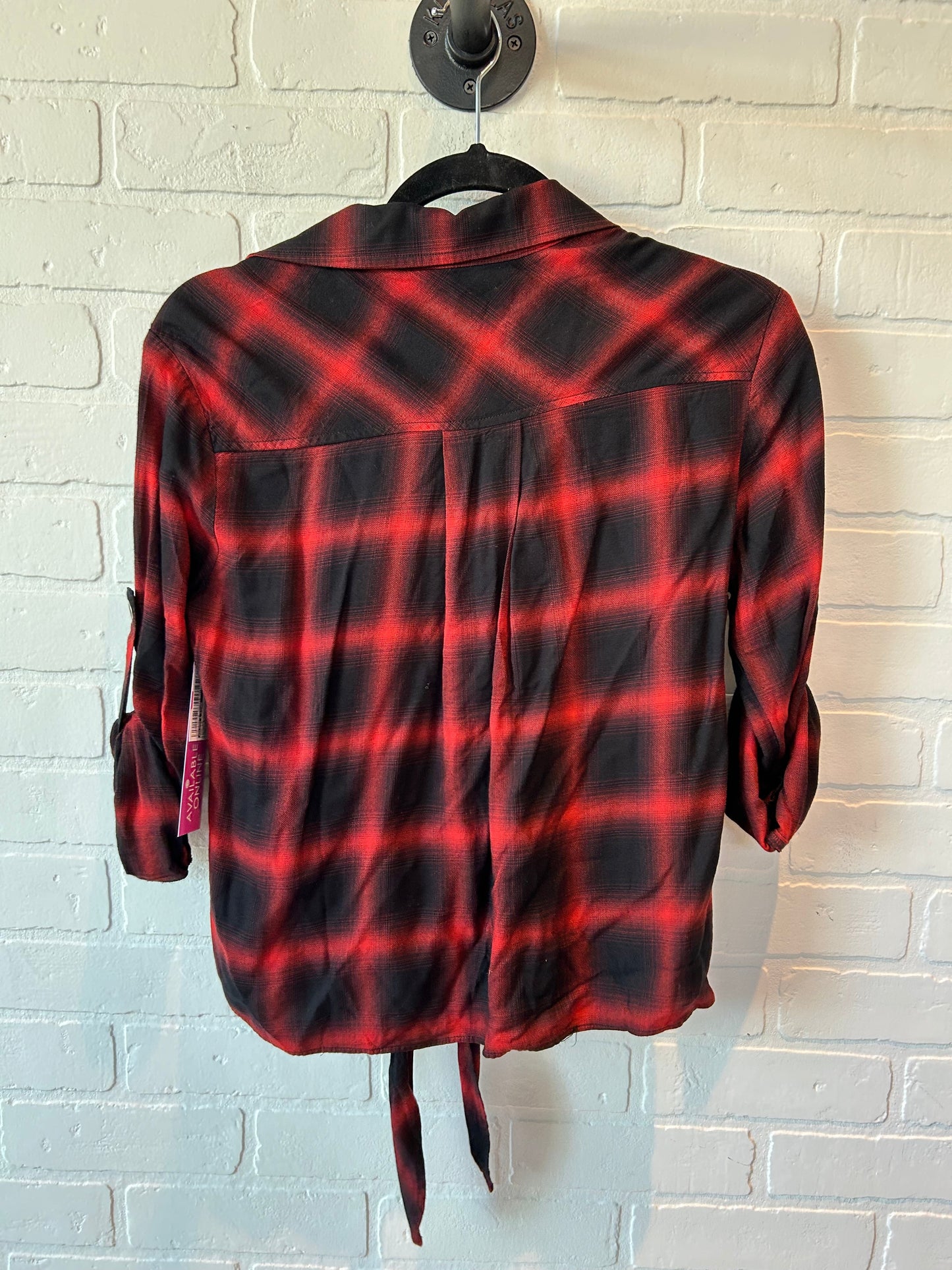 Black & Red Top Long Sleeve Cloth & Stone, Size Xs