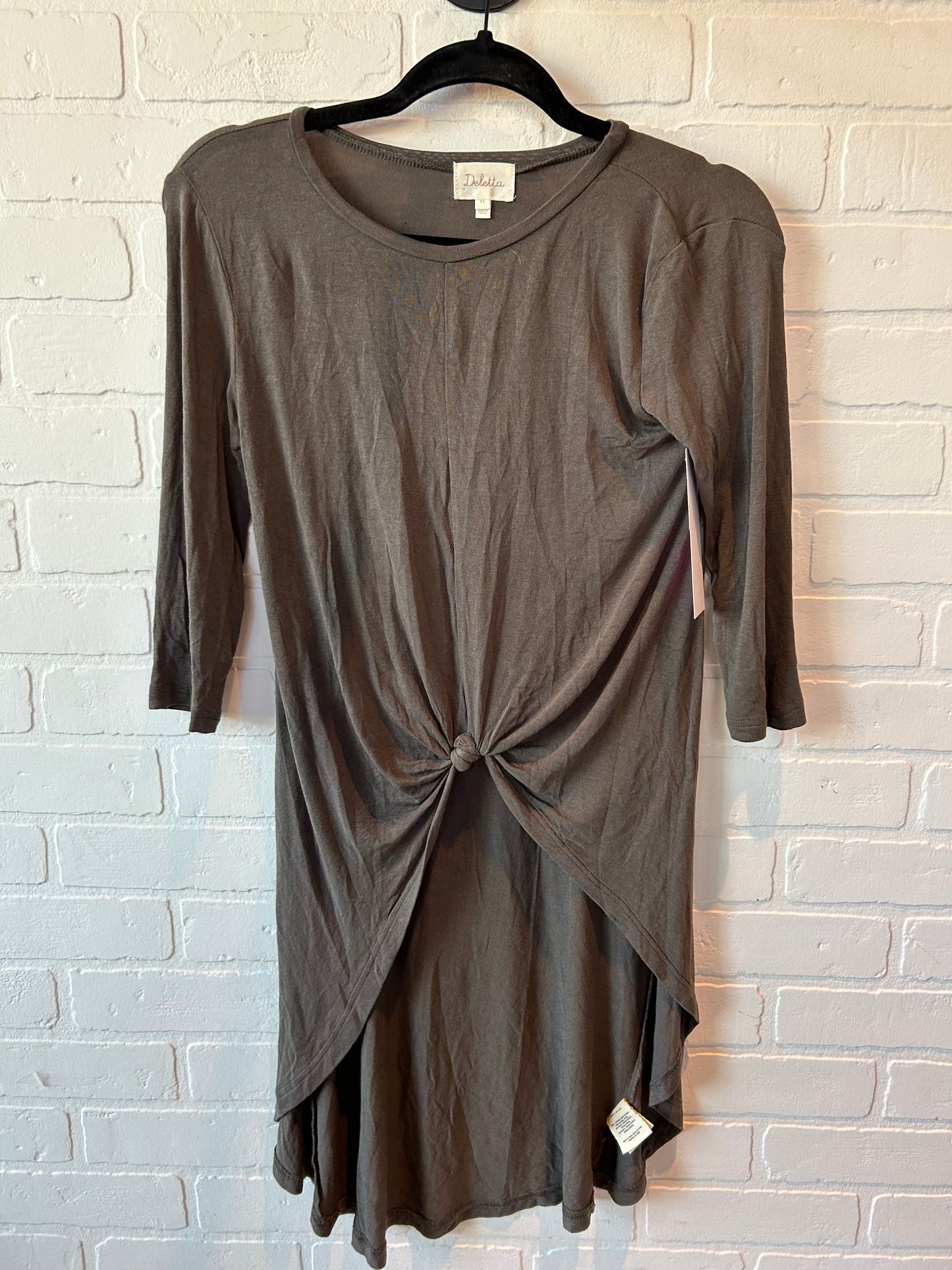 Green Tunic 3/4 Sleeve Deletta, Size Xs