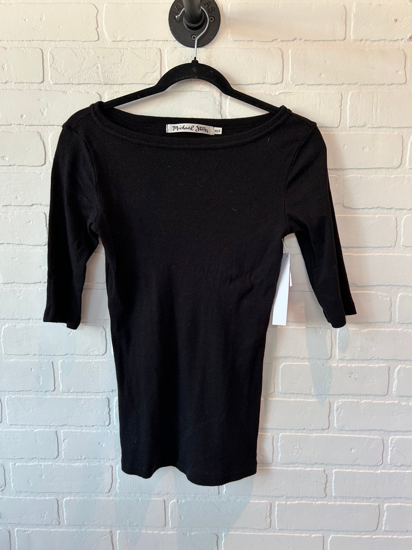 Black Top Long Sleeve Basic Michael Stars, Size Xs