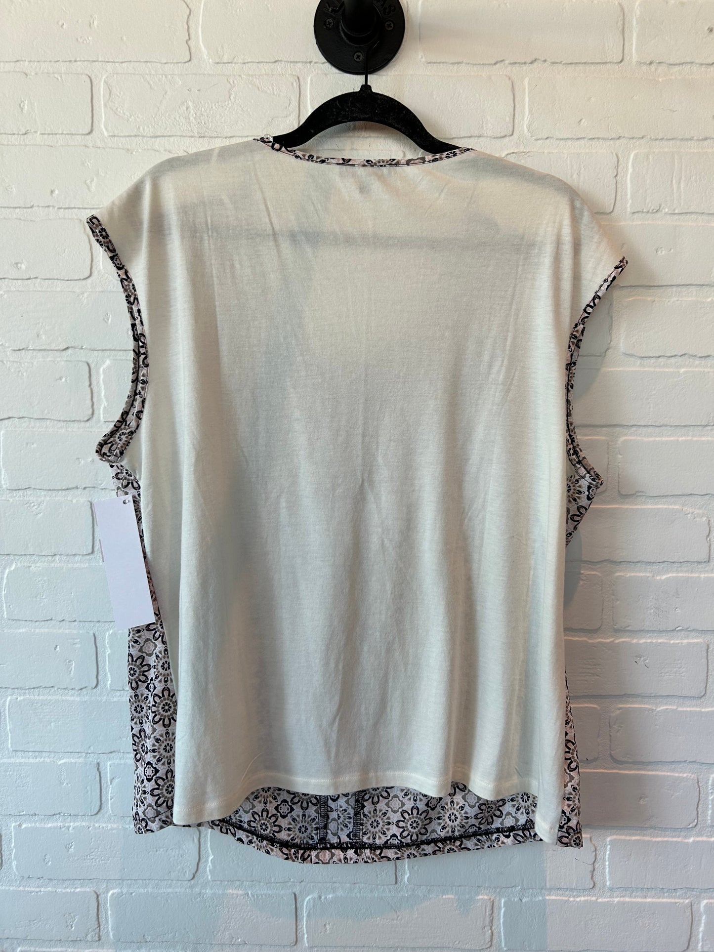 Black & Cream Top Sleeveless Premise Studio, Size Xl