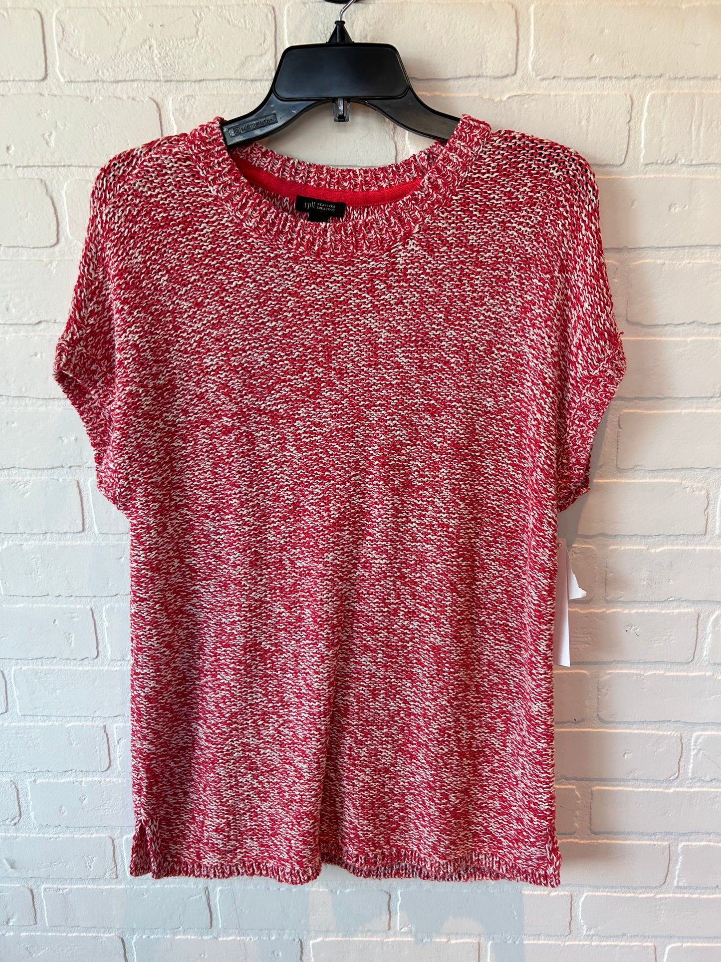 Red & White Sweater Short Sleeve J. Jill, Size S