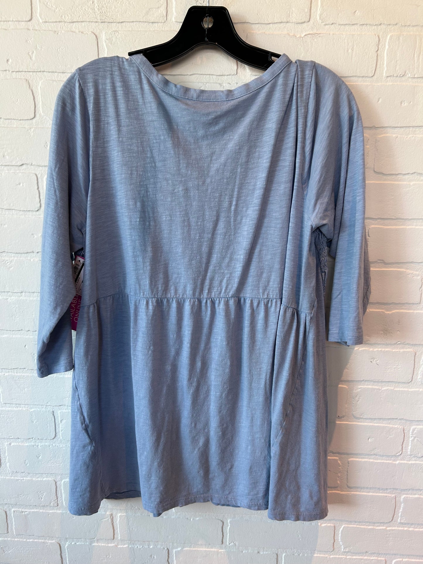 Blue Top 3/4 Sleeve J. Jill, Size M