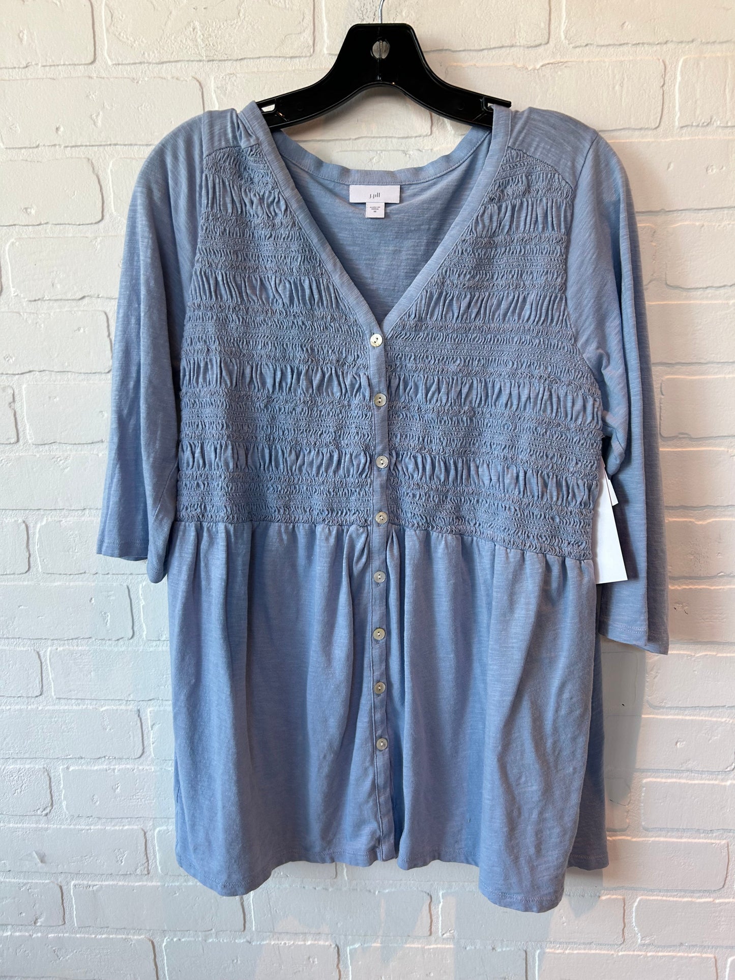 Blue Top 3/4 Sleeve J. Jill, Size M