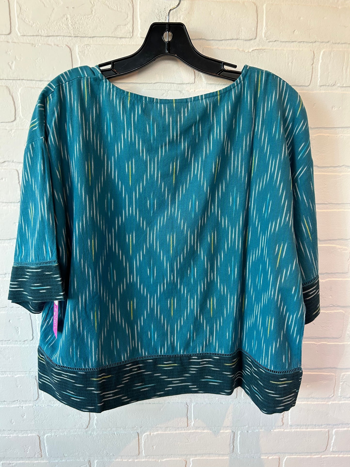 Blue Top 3/4 Sleeve Pure Jill, Size S