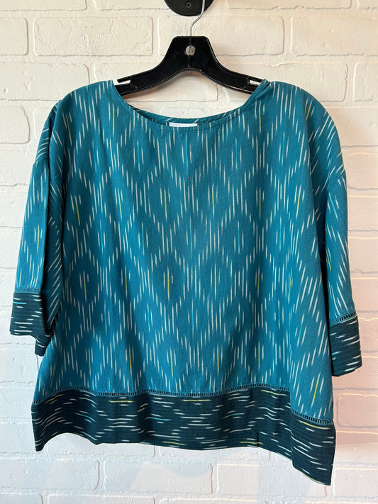 Blue Top 3/4 Sleeve Pure Jill, Size S