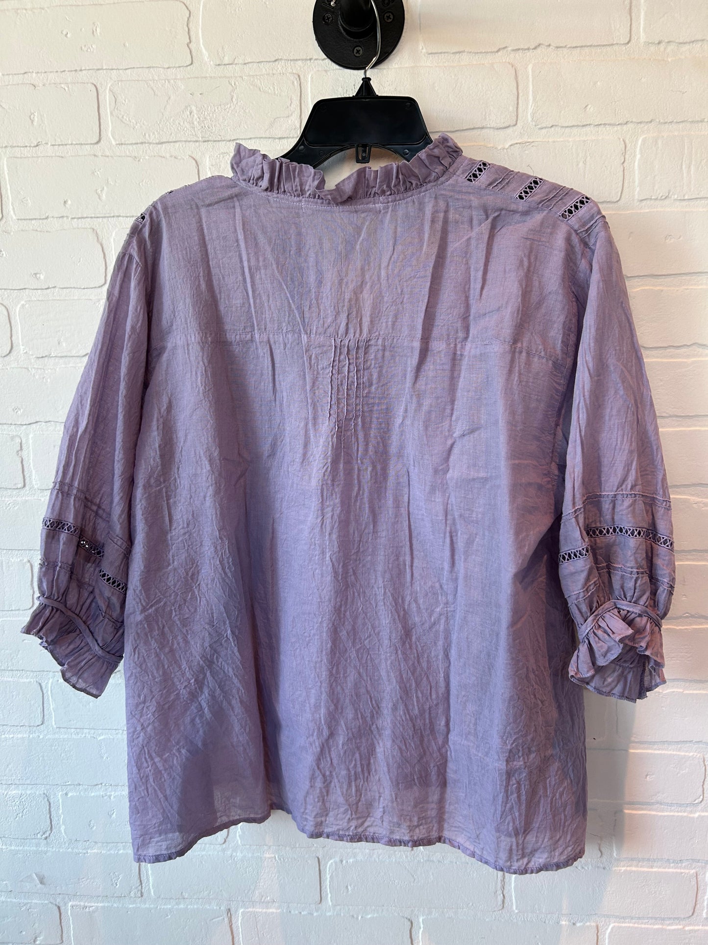 Purple Top 3/4 Sleeve Jp and Mattie, Size M